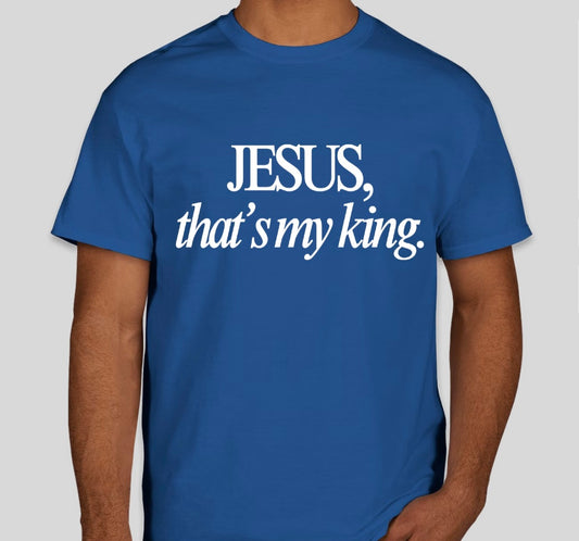 Jesus is King Blue T-shirt