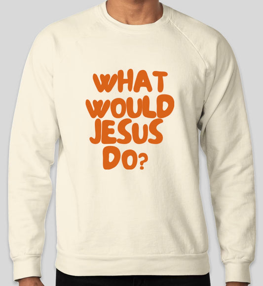 WWJD Cream/Orange Sweatshirt